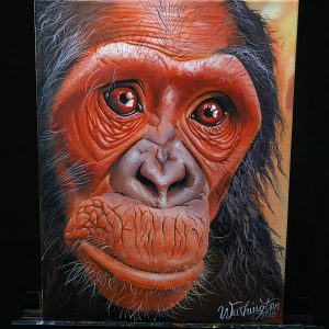 Mankey acrylic painting
